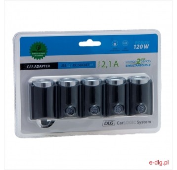 CZWÓRNIK 12/24V 120W + 2XUSB 2,1A TOTAL