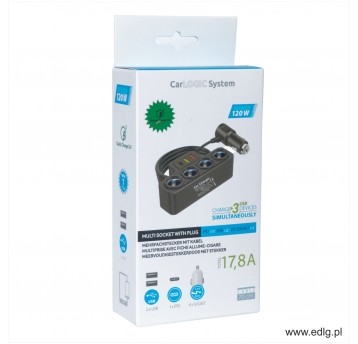 CZWÓRNIK + 2x USB + 1xTYP C