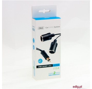 DWÓJNIK 12/24V Z KABLAMI WTYCZKA DC