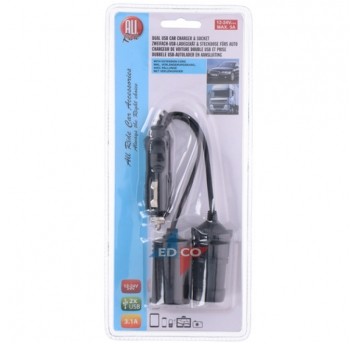 DWÓJNIK NA KABLU 12/24V 5A + 2x USB 3.1A (12)