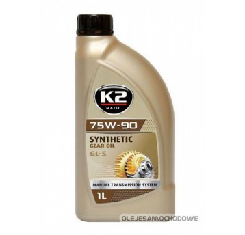 K2 OLEJ 1L 75W/90 PRZEKŁADNIOWY SYNTETIC GL5 (12)
