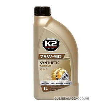 K2 OLEJ 1L 75W90 PRZEKŁADNIOWY SYNTETIC GL5 (12)