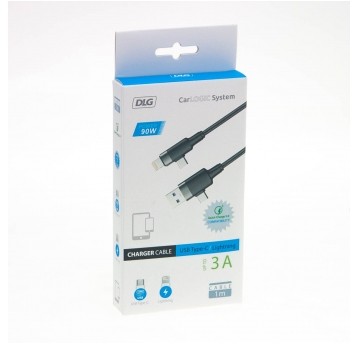 KABEL IPHONE / TYP C - USB / TYP C 1M 3A