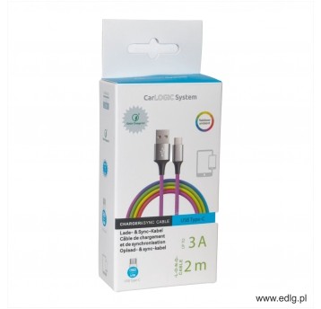 KABEL TYP C 200 CM 3A 7 KOLORÓW