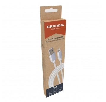 KABEL USB IPHONE 2M BIAŁY (24) GRUNDIG