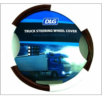 KIEROWNICA 47X48 TRUCK BRĄZOWO-BIAŁA