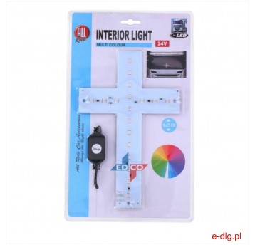 KRZYŻ PODŚWIETLANY 24V 18LED MULTIKOLOR (12)