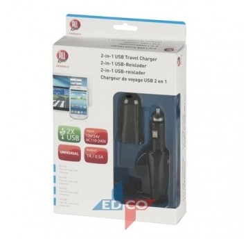 ŁADOWARKA 2 X USB 12/24V AC110-240V