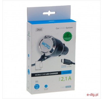 ŁADOWARKA MICRO USB 2,1A 1,2M LED PODŚW.