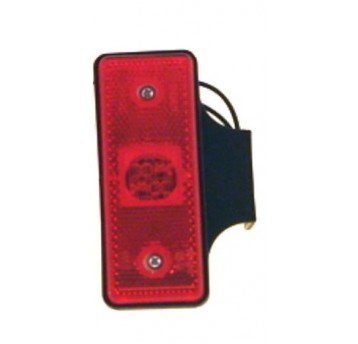 LAMPA 4 DIOD PODW CZERW 12/24V