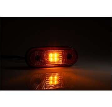 LAMPA OBR. ŻÓŁ.12-30V Z WIĄZKĄ I ODB. FT-020 Z LED