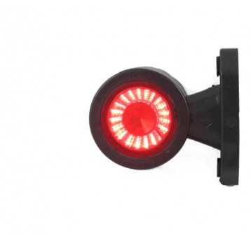 LAMPA OBRYS BIAŁO CZERW 12/24V KRÓTKA PROSTA