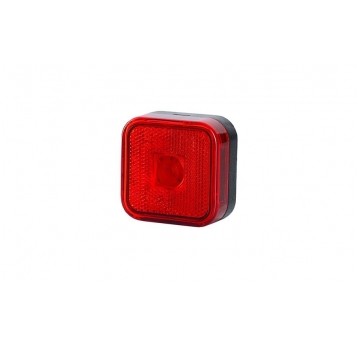 LAMPA OBRYS KWADRAT Z ODBL. CZERWONA