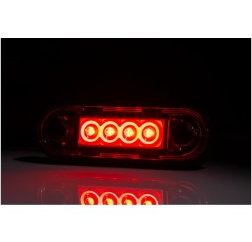 LAMPA OBRYS LED CZERW Z WIĄZK. 0,5M PODKŁ.GUM.OKR.