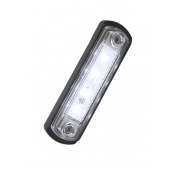 LAMPA OBRYS NA GUMIE BIAŁA 12/24V