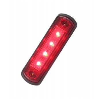 LAMPA OBRYS NA GUMIE CZERW 12/24V
