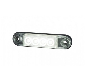 LAMPA OBRYSOWA BIAŁA SLIM DIODOWA 12/24V HOR 88