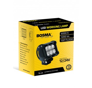 LAMPA ROBOCZA 6xLED 12/24V 18W 1200Lm 6000K