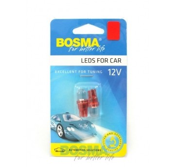 LED 12V 5W BC T10 CZERWONA