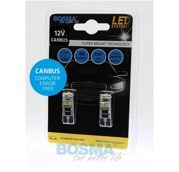 LED 12V 5W T 10 CANBUS 8 LED BIAŁA 2SZT