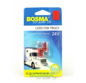 LED 24V 1XLED T10 CZERWONA