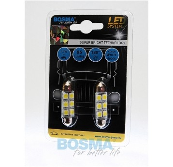 LED 24V SMD RURKA 10X41 6XLED BIAŁA 2SZT