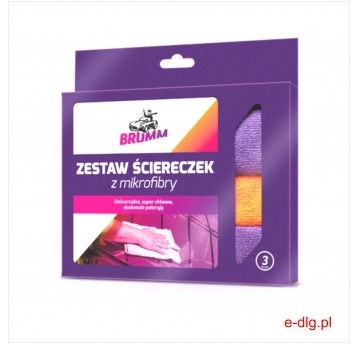 MIKROFIBRA ŚCIERECZKI BRUMM 3 SZT