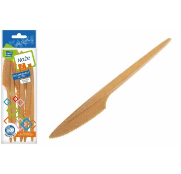 NOŻE Z BIOKOMPOZYTU 6SZT WIELOKROTNEGO UŻYTKU