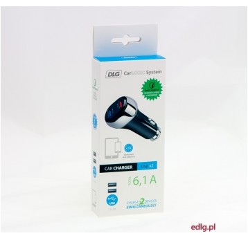 PORT 2 X USB 6,1A TOTAL QC 3.0