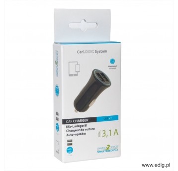 PORT 2XUSB 3,1A BLACK