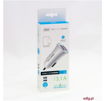 PORT 2XUSB 5V 3,1A TOTAL WHITE