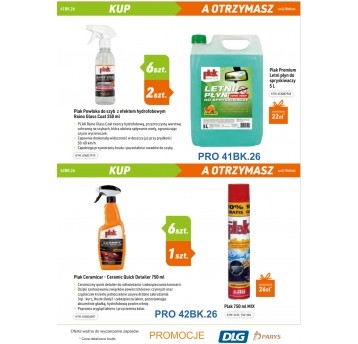 POWŁOKA DO SZYB 6 szt + 2 płyny letnie PREMIUM GRA