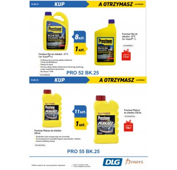 PRESTONE PŁYN 4L 8szt. + 1szt PRESTONE PŁYN 1l