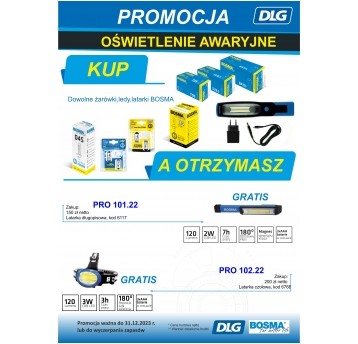 PROMOCJA BOSMA ZA 150zł - LATARKA 6117 GRATIS