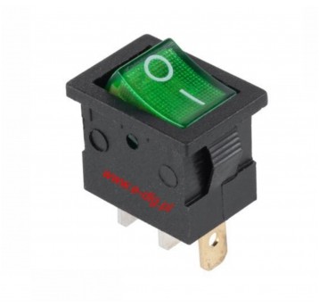 PRZEŁĄCZNIK MK1011 PODŚW ZIEL 15A 12V(10)9030ZI