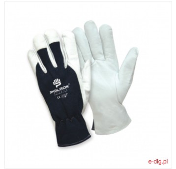 RĘKAWICE 10" POLROK KOZIE Z GUMKĄ (12)