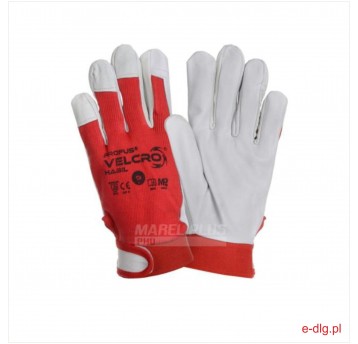 RĘKAWICE 9" VELCRO (FR113) CZERWONE (12)