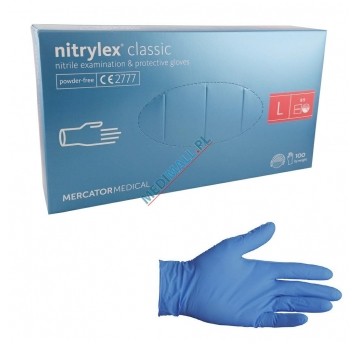 RĘKAWICE NITRYLEX CLASSI NIEBIESKIE L/XL 100SZT