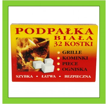 ROZPAŁKA KOSTKA BIAŁA 32 kostki (KART 24SZT)