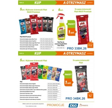 ŚCIERECZKI PLAK 5 SZTUK + 1 GRATIS