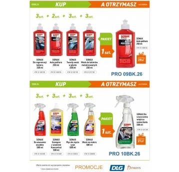 SONAX 3+3+3+3 - SONAX DO WNĘTRZ 1szt GRATIS