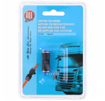 SZYBKOZŁĄCZKA 6MM PROSTA PLASTIK BLISTER