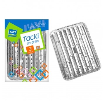 TACKI DO GRILA ALUMINIOWE 26,5X18,5 CM 3 SZT.