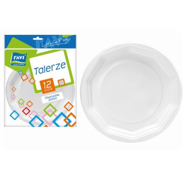 TALERZE PAPIEROWE 6 SZTUK 22,5cm RAVI