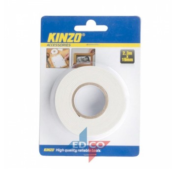 TAŚMA DWUSTRONNA BIAŁA 2,3M X 19MM (36)