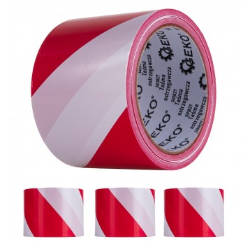 TAŚMA OSTRZEGAWCZA BIAŁO CZERWONA 100M