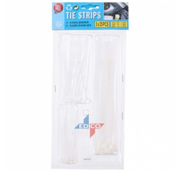 TAŚMY KABLOWE BIAŁE BLISTER 75SZT (36)