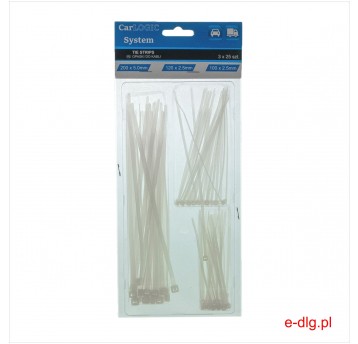 TAŚMY KABLOWE BIAŁE BLISTER 75SZT