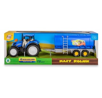 TRAKTOR NEW HOLLAND T5 Z CYSTERNĄ NA MLEKO