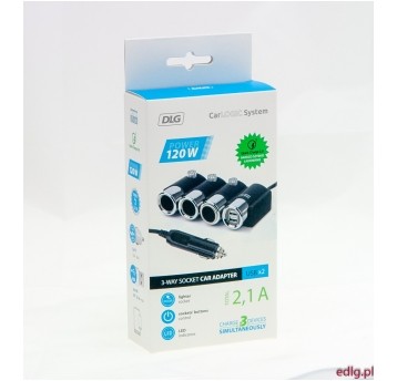 TRÓJNIK 12/24V PLUS DWA USB 2,1A / 1A